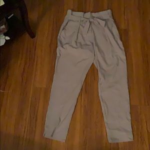 High waisted grey dress pants